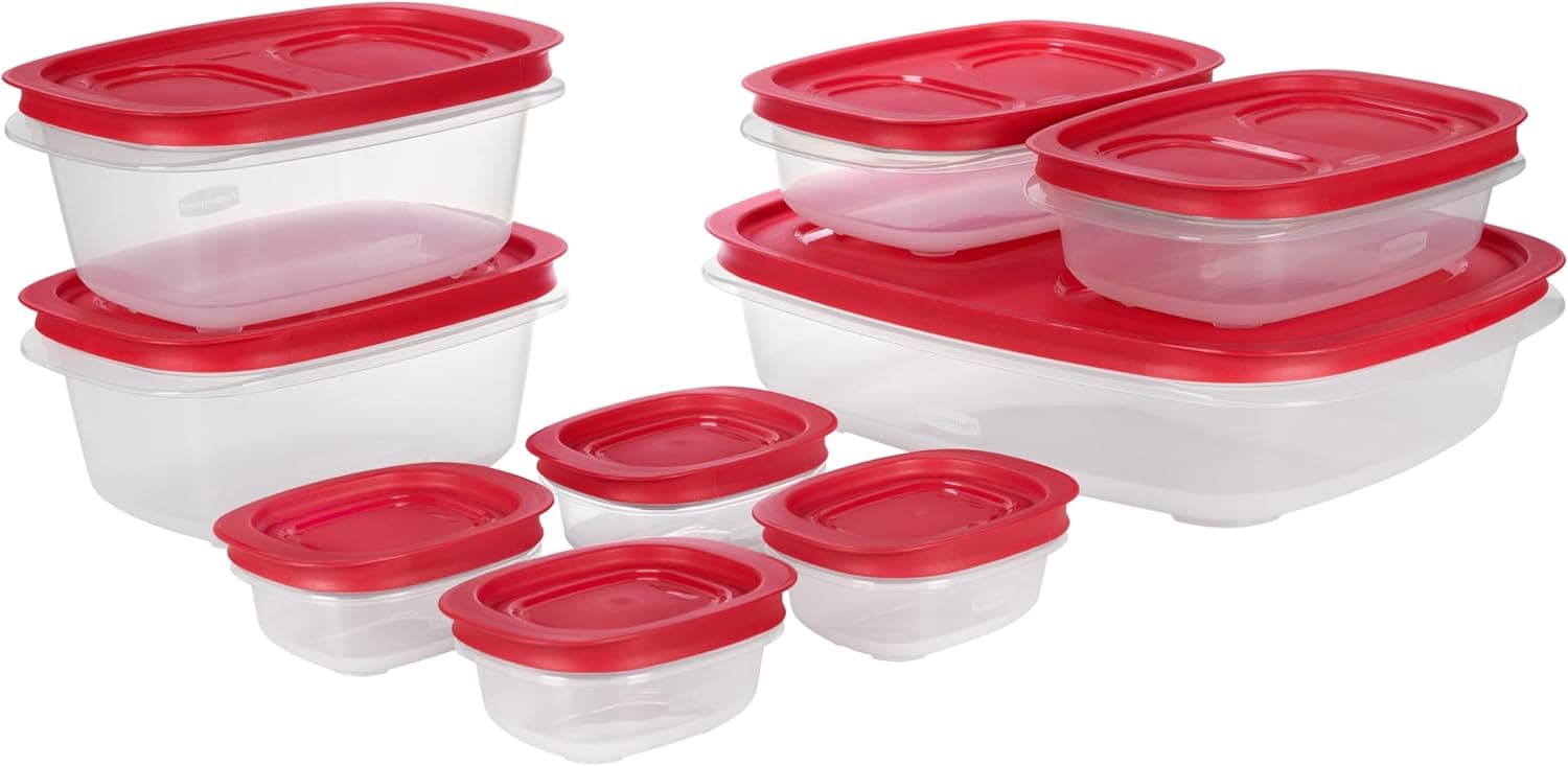 Rubbermaid EasyStore Large Containers, 18-Piece Set